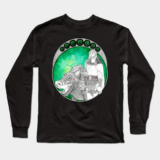 Freyr Long Sleeve T-Shirt by VarvargArtwork